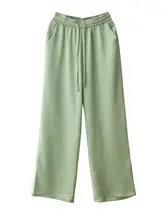 カジュアルパンツ レディース シワ加工サテン ヴィンテージ きれいめ 上品