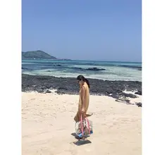 大容量 ショルダーバッグ【カラフル ジェリー素材・ビーチ・マザーズバッグ・プール用】