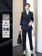 秋冬用深灰色スーツジャケット【ビジネス会議・面接対応・小脚パンツ・洗練されたデザ  イン】（セットアップ対応）