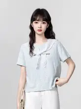 デザイン性の高い流行の半袖Tシャツ【ゆったりとしたシルエット・不規則デザイン】