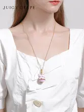 可愛いウサギデザインのロングネックレス【空洞のペンダント・誕生日ギフト・女の子向け】