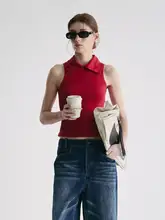 調節可能なハイネックノースリーブトップス【春夏用・女性用】