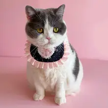 ペットよだれかけ ロリータ風猫 ネックウォーマー