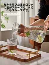 耐熱ガラス製の冷水ポット【大容量・家庭用・冷蔵庫対応】