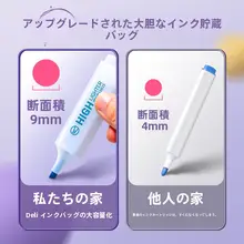 カラフルな蛍光ペン【学生用・極上の柔らかさ・多色・強調マーカー】