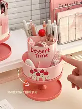 可愛らしいデザインの回転ペン立て【プリンセス風・多機能デスク収納】