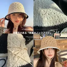 メッシュデザインのレディース 夏用フィッシャーハット【通気性・UVカット・バイカラー】