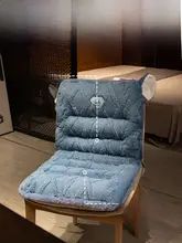 冬用オフィスチェアクッション【腰支持・一体型・デスクチェア用】