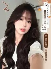夏用 軽やかなロングカールウィッグ【エアリーバング・大波ウェーブ・フルヘッドタイプ】