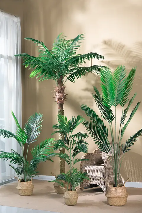 フェイクグリーン 植物装飾 偽の観葉植物 鉢植え 飾り フェニックススパダム シダリーフ リビング 室内 フロア 大型 北欧スタイル