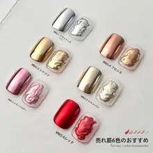 ミラーパウダー 鏡面仕上げ ハイグロス シルバー シャンパンゴールド ネイルサロン ネイルパーツ「gaoy」