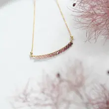 3WAYデザインの天然ピンク水晶・ビーズネックレス【14Kコーティング・シンプルデザイン・女性用】