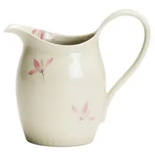手描き粉ラン花デザインの茶器【高級陶器・持ち手付き・分茶器】