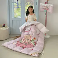 高級白鹅绒使用の子供用羽毛布団【冬用・加厚保温・抗菌仕様】
