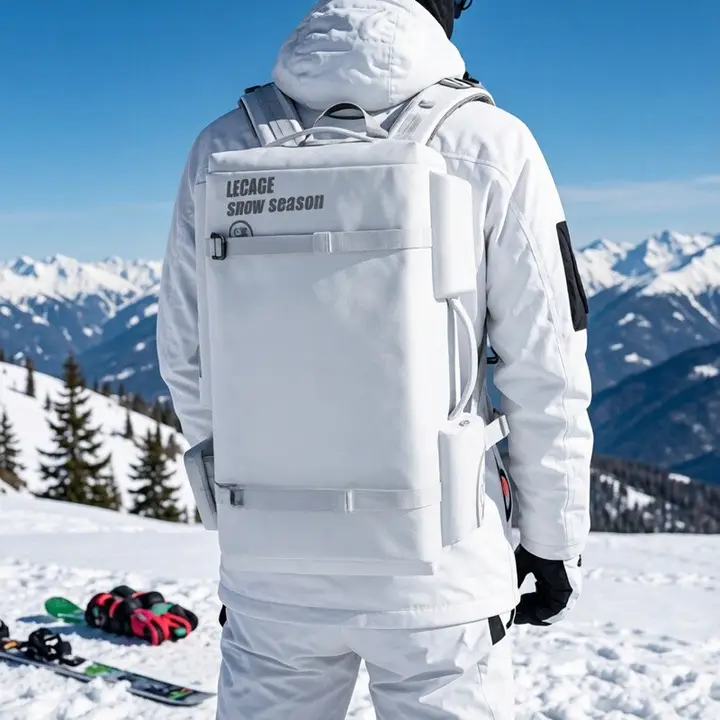 Lekiqi スキーリュックサック【大容量・ドライウェット分離・スノーボード・登山旅行用】