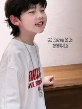 高級コットン製 男の子用短袖Tシャツ【春夏用・おしゃれデザイン】