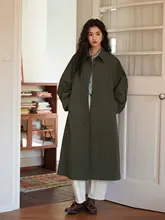 フランス風 新古典デザインのロングトレンチコート