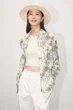 シャツ ショートパンツ 2点セット レディース 花鳥柄 長袖 カラー カジュアル 着痩せ おしゃれ