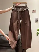 早秋のコーデにぴったり！チェック柄ハイウエストストレートパンツと長袖シャツ【エレガントなフィット】（セットアップ対応）