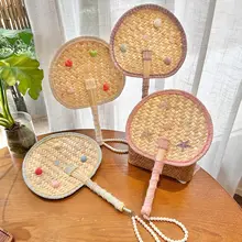 高級感ある手作り扇子【携帯便利・編み込みデザイン・写真撮影用】