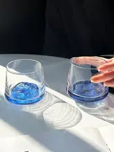クリスタル富士山デザインのウイスキーグラス【インテリア用・創意的な山脈デザイン】