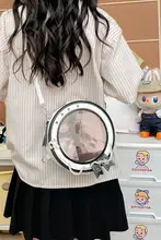 痛バッグニッチデザインラウンドケーキ クロスボディバッグ