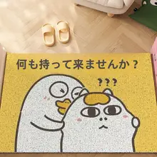 カラフルなアヒルデザインの滑り止め玄関マット【防汚・カット可能】