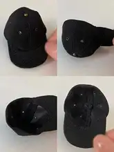 ハンドメイドキャップ【1/6スケールフィギュア・野球帽・ダックビル・鹿革・模型用】