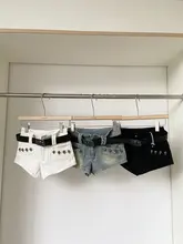 アメリカンヴィンテージ風 骷髏デザインのショートパンツ【セクシーなフィット感】