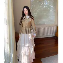 春のファッション！ウエストマークジャケット＆ミディ丈スカート【高級感あふれるデザイン・セットアップ対応】