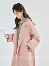 高級感のあるウールブレンド エレガント長袖コート【ダブルフェイス・ウール・レディース】