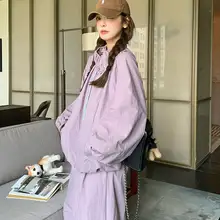 涼しさと動きやすさを両立！  紫色の軽量アウトドアスポーツウェア【防風ジャケット・ロングパンツ・カジュアル】（セットアップ対応）
