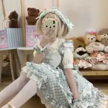 甘美なデザイン！ロリータ風ジャンパースカート【ストラップ付き・フリルデザイン】（セットアップ対応）