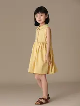 親子コーデに最適！子供用 ノースリーブワンピース【シンプルなシャツカラー・夏用・軽やか】（セットアップ対応）