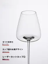 高級ギフトボックス入り 水滴シリーズ ボルドーワイングラス【家庭用・脚付き  ・二個入り】（セットアップ対応）