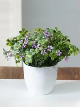 北欧風 インテリア装飾用フェイクグリーン葉盆栽【デスク用・おしゃれな造花】