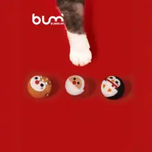 クリスマス用 猫おもちゃ 手作りの純羊毛ボール【静音・猫の獲物ボール】