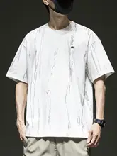 ビンテージ風バティック染めラウンドネック半袖Tシャツ【ゆったりサイズ・カジュアル】
