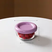 食品グレードのガラス密閉容器【キッチンや冷蔵庫用・安定したスタッキングデザイン】