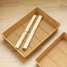 大容量プラスチック製収納バスケット【キッチン用・野菜洗浄・長方形・お菓子や果物用】