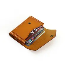 手作りの本革レトロ名刺入れ【植鞣牛皮・女性用・財布としても使用可】