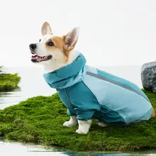 hipidog コーギー用防水レインコート【四脚タイプ・アウトドア・雨の日対応】