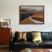 絵画 油絵 手描き ヴィンテージ トロピカル フレンチ風 縁起物 開運 壁掛けインテリア リビング 玄関