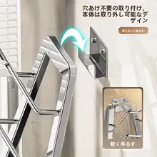 壁掛けステンレス鍋蓋スタンド【穴あけ不要・キッチン収納・多機能】