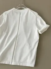 全棉ニットTシャツ【クルーネック・ショートスリーブ・シンプルデザイン】