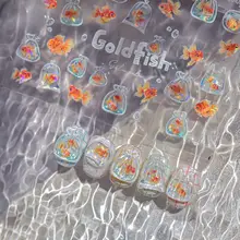 ヒトデと金魚のゼリー立体ネイルアートステッカーの袋