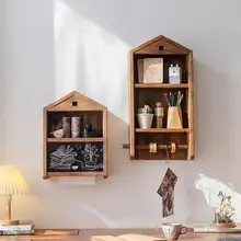 ハンドメイド ウッドティッシュボックス【壁掛け・ヴィンテージ風・収納ラック】