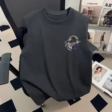男女兼用 無地デザインの半袖Tシャツ【コットン・深灰・クール感】（セットアップ対応）