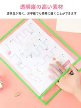 透明な書き消し可能ファイルポケット【幼児用・防水・教育用カード・早期教育用】