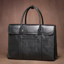 ビジネス用本革ブリーフケース【トート型・横型・アンティーク風・植物タンニン鞣し】